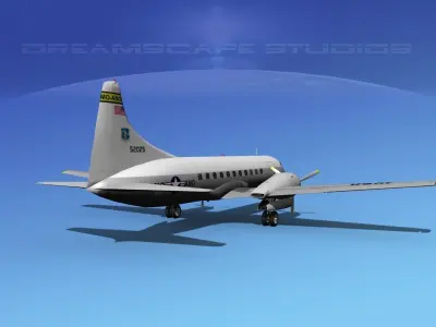Convair T-29 US MO ANG 3D model