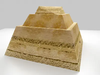 Meidum Pyramid - The Ancient Egypt Low-poly 3D model
