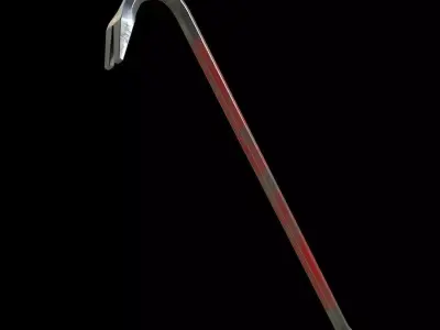 Crowbar hook Low-poly 3D model