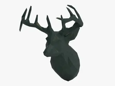 Stag Head LowPoly 3D model