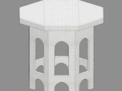 Free Moroccan painted table Free 3D model