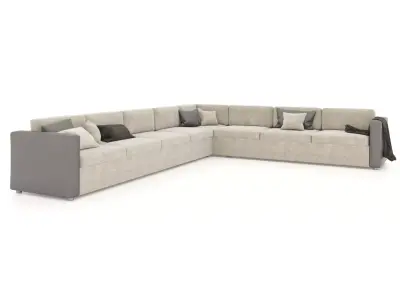 Large sectional sofa Free 3D model