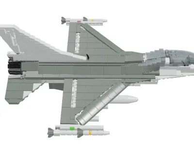 MocBricks3D - Lego F-16 Fighting Falcon 3D print model