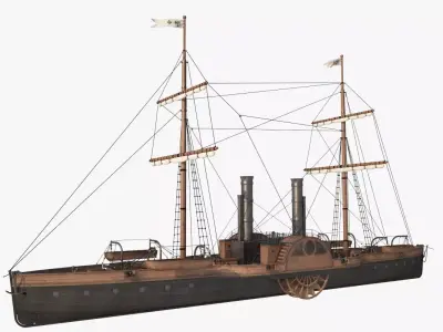 Steam Ship 3D model