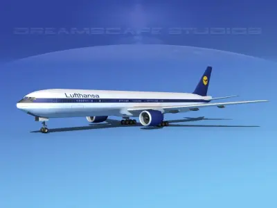 Boeing 777-300 MP Lufthansa 3D model