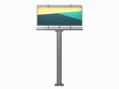 Billboard on pole 3D model