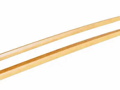 Bokken wooden samurai sword Low-poly 3D model