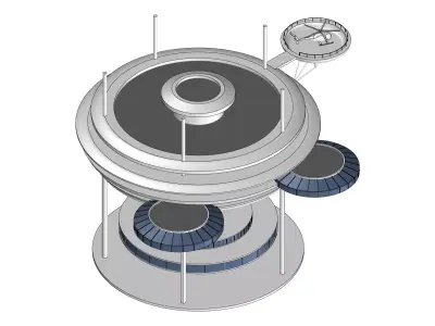 Dubai - Water Discus Hotel 3D model