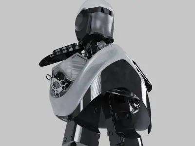 Robotic bust head part 3D model