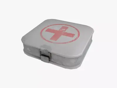 First Aid Kit Low-poly 3D model