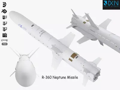 R-360 Neptune Missile 3D model
