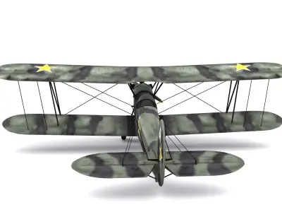 polikarpov po-2 Low-poly 3D model