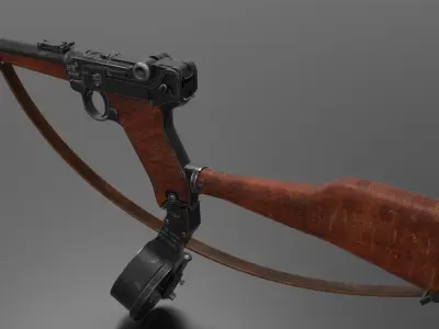 P08 Pistol Fps - Tps Low-poly 3D model