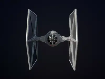 Tie Fighter   Low-poly 3D model