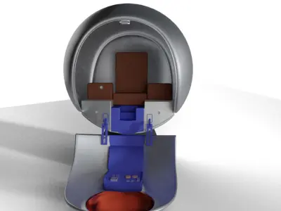 Spaceship 4 silver and copper ball Low-poly 3D model