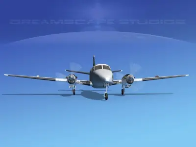 Beechcraft B99 Hub Airlines 3D model
