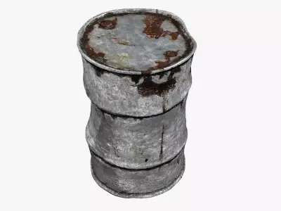 Rusty Barrel highpoly 3D model