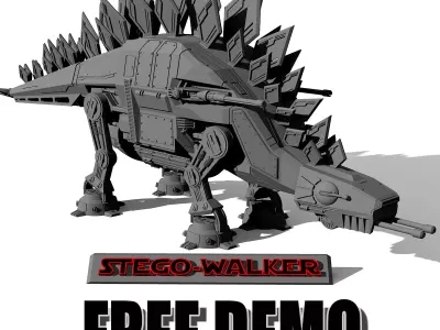 STEGO-WALKER - STARWARS AT-AT WALKER -DEMO PARTS- Free 3D print model