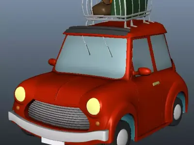 Cartoon leisure car Free 3D model