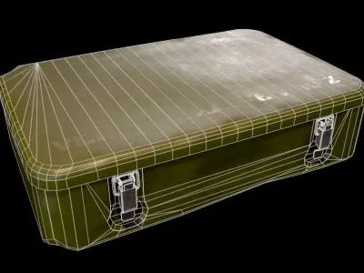 Verbandkasten KFZ Medic Crate Old Low-poly 3D model
