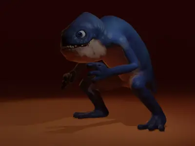 Character creature Low-poly 3D model