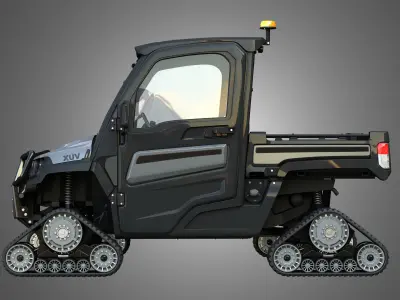 JD - XUV865M Crossover Utility Vehicle - with Tracks System 3D model