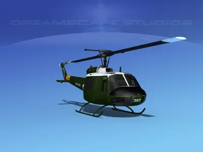 Bell UH-1B Iroquois V15 RAAF 3D model
