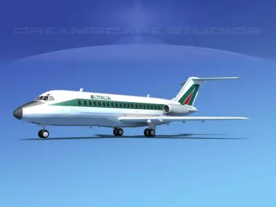 Douglas DC-9-15 Alitalia 3D model