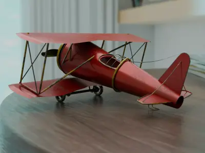 Vintage Toy Plane 3D model