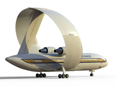 Lockheed Ring Wing airliner 3D model