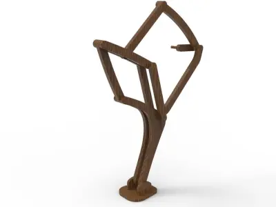 Walking leg mechanism referred to Jensen mechanism Free 3D model