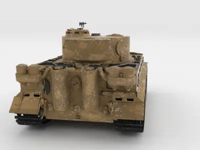 Fully built Panzer Tiger Tank Early interior and engine 3D model