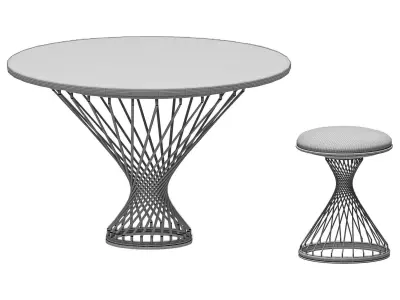 table set Free 3D model