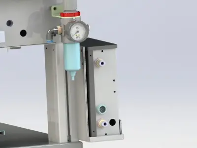 Desk type glue machine 3D model