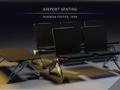 Airport Seatings Chairs - 001 Free 3D model