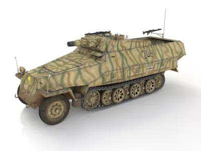SDKFZ 251 - Ausf D - Stummel - 246 3D model