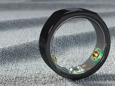 Oura Ring Black 3D model