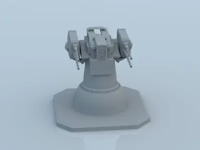 sci fi laser battery guns 3D model