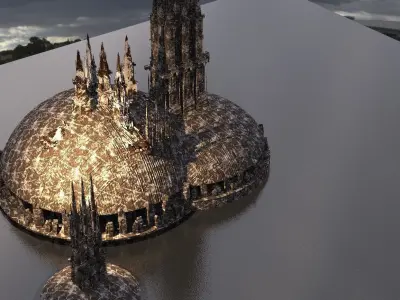 SciFi Dome winter Kit bash 3D model