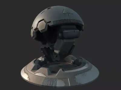 Future sci-fi supercomputer host 3D model
