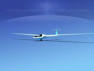 Glaser Dirks DG200 15Mtr Sailplane V09 3D model