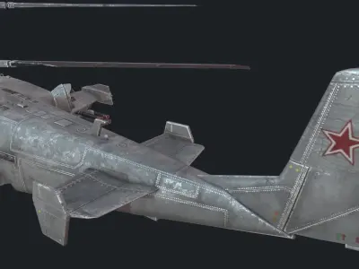 KA-50s Low-poly 3D model