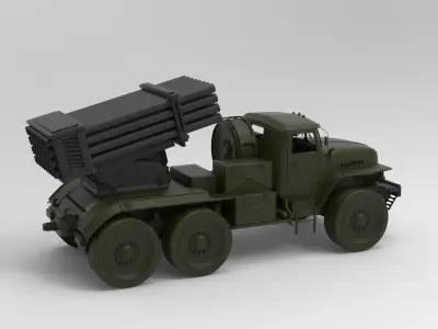 Multiple rocket launcher 3D model
