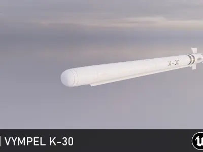 Air-To-Air Missile AAM Free low-poly 3D model