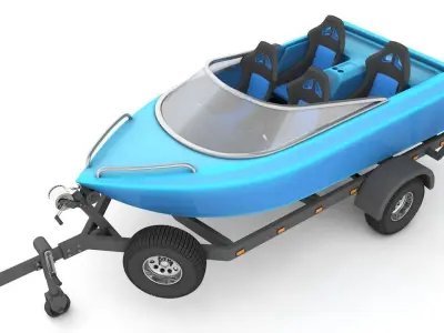 Mini Jet Boat 3D model