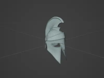 Espartan Helmet Low-poly 3D model