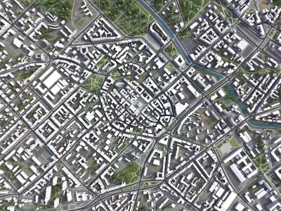 Gliwice Low-poly 3D model