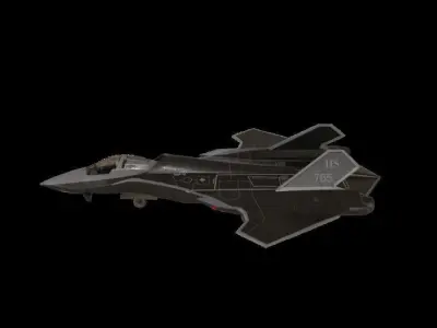 MSF-33 stealth multirole fighter jet 3d model Low-poly 3D model