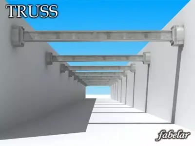 Truss metal scaffolding structure 3D model