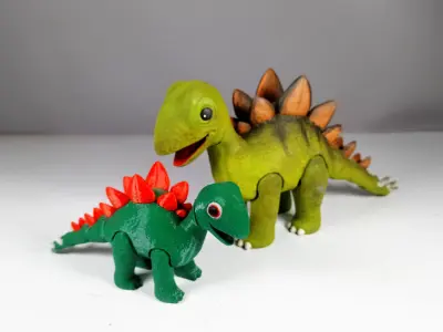 ARTICULATED CUTE STEGOSAURUS DINOSAUR 3D print model